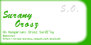 surany orosz business card